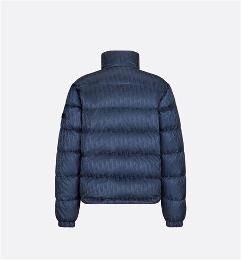 Dior Oblique Daunenjacke Funktionsjacquard in Hellblau 